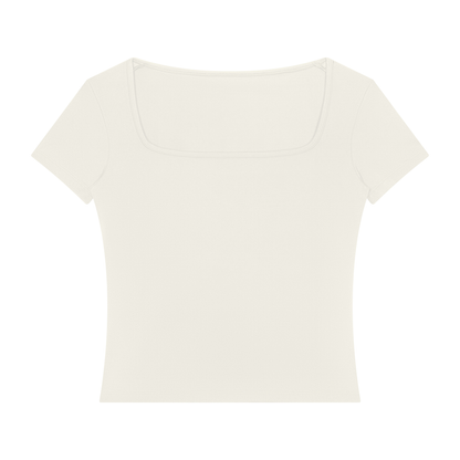 Women's Square Neck Training T-Shirt in beige