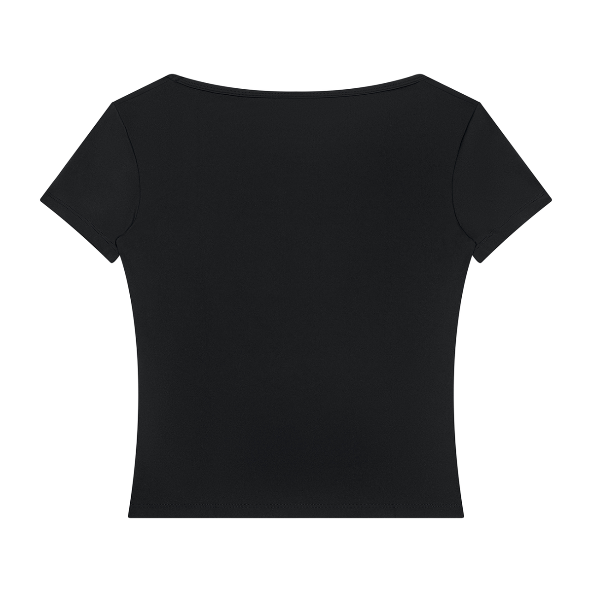 Women's Square Neck Training T-Shirt in black, alternate angle