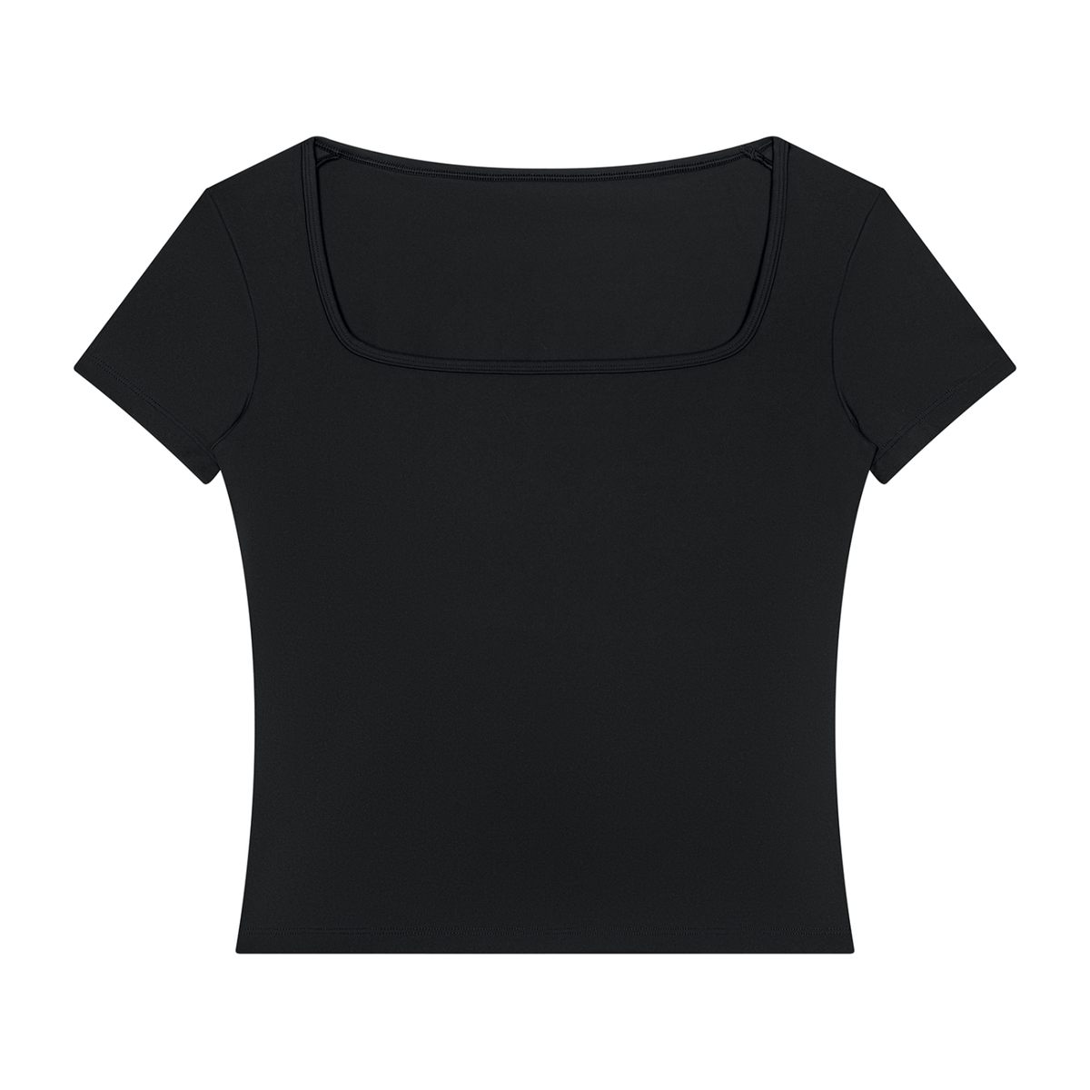 Women's Square Neck Training T-Shirt in black