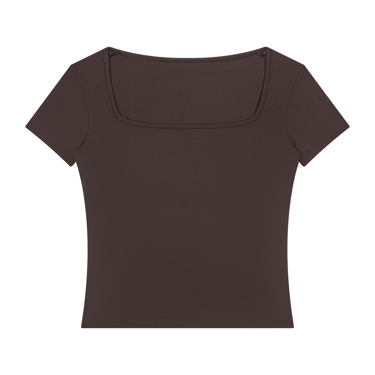 Women's Square Neck Training T-Shirt in brown