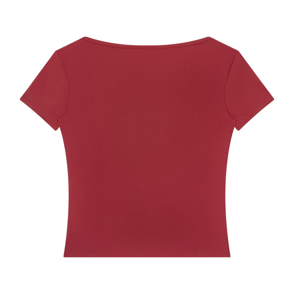Women's Square Neck Training T-Shirt in red, alternate angle