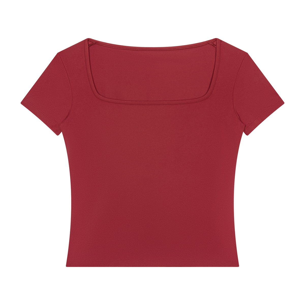 Women's Square Neck Training T-Shirt in red