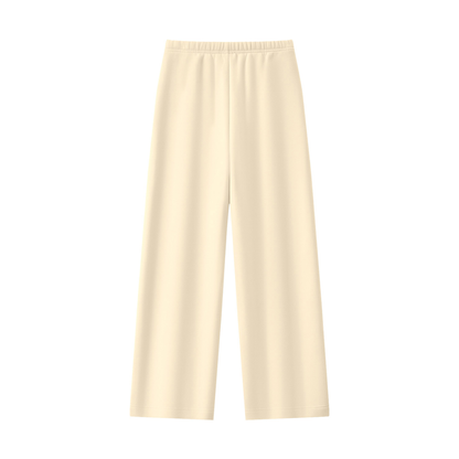 Women's Straight Leg Fleece Sweatpants in apricot, alternate angle