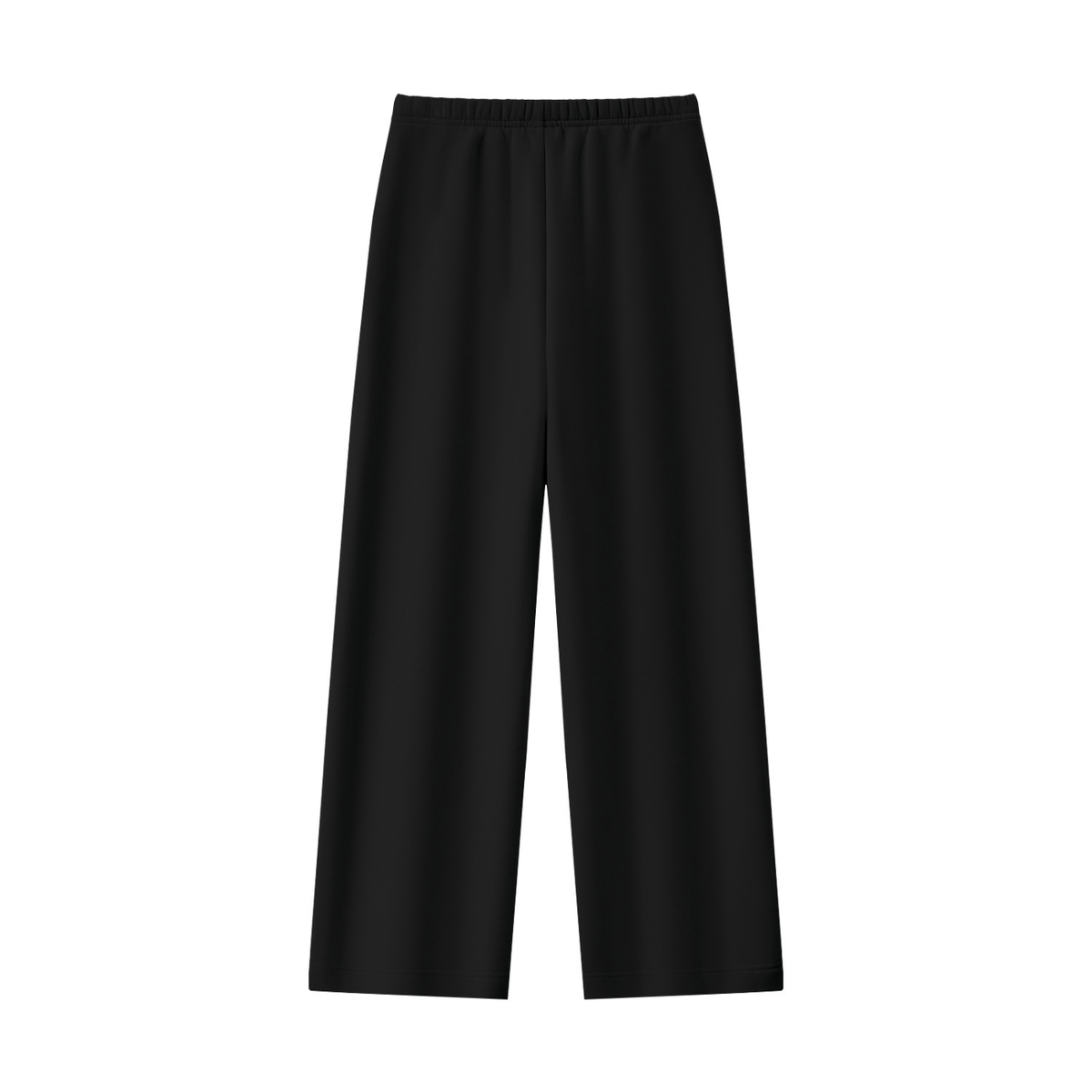 Women's Straight Leg Fleece Sweatpants in black, alternate angle