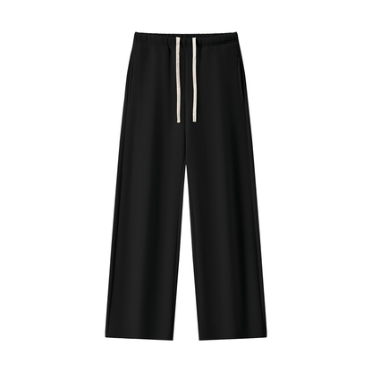 Women's Straight Leg Fleece Sweatpants in black