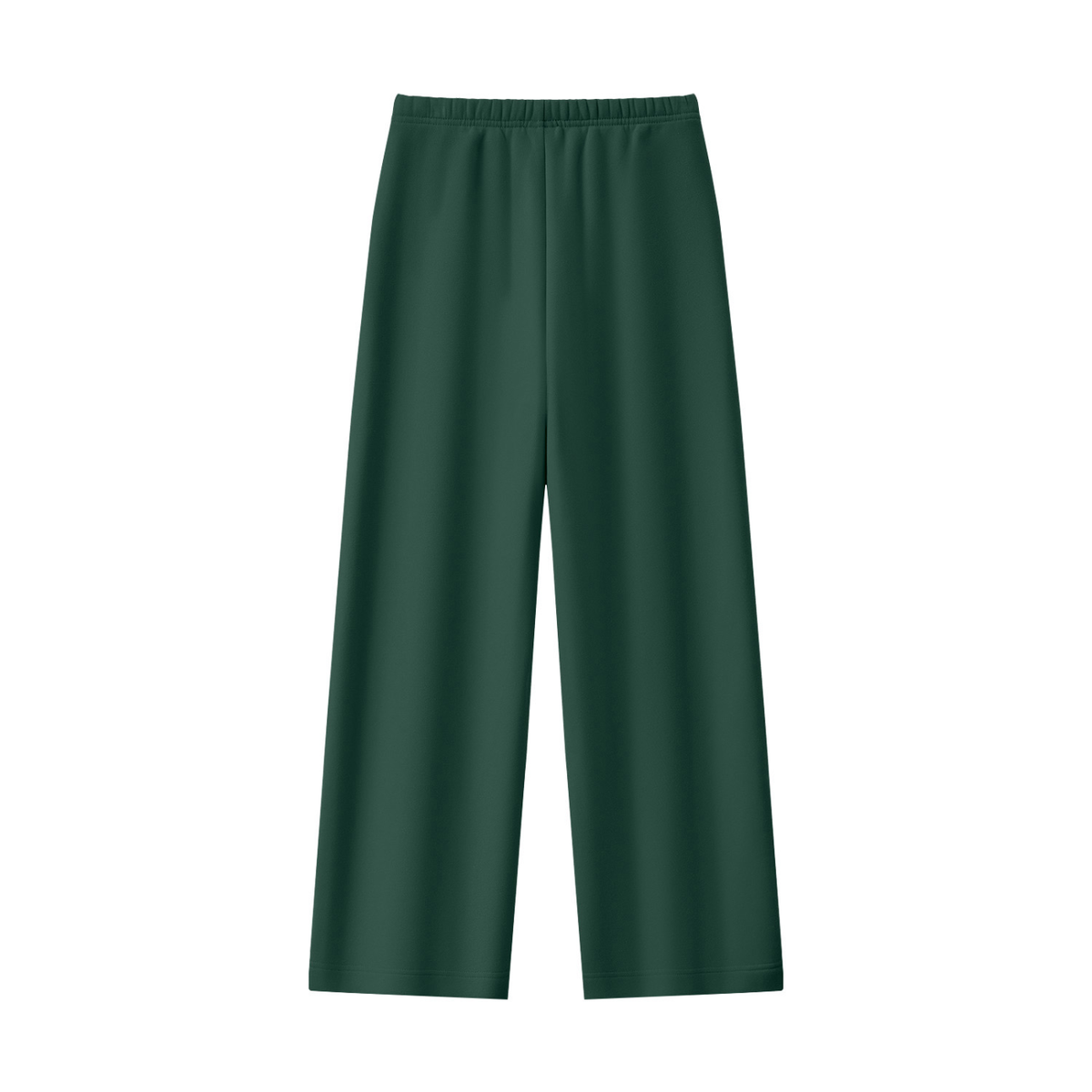 Women's Straight Leg Fleece Sweatpants in blackish green, alternate angle