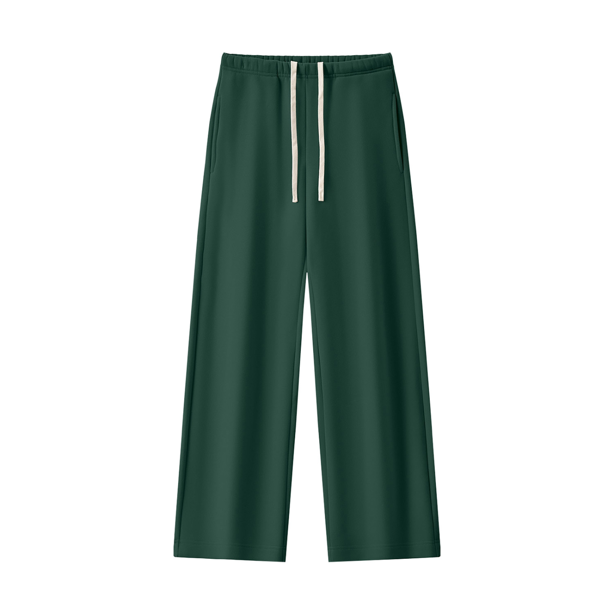 Women's Straight Leg Fleece Sweatpants in blackish green