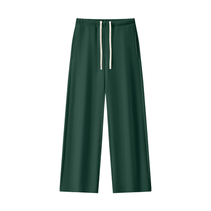 Women's Straight Leg Fleece Sweatpants in blackish green