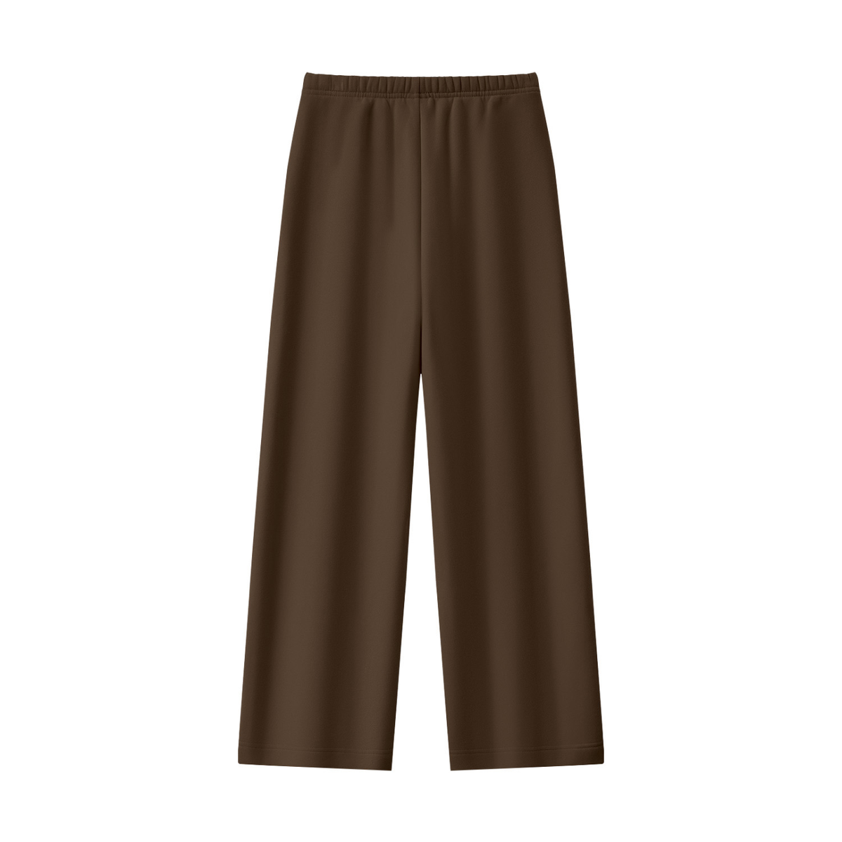 Women's Straight Leg Fleece Sweatpants in brown, alternate angle