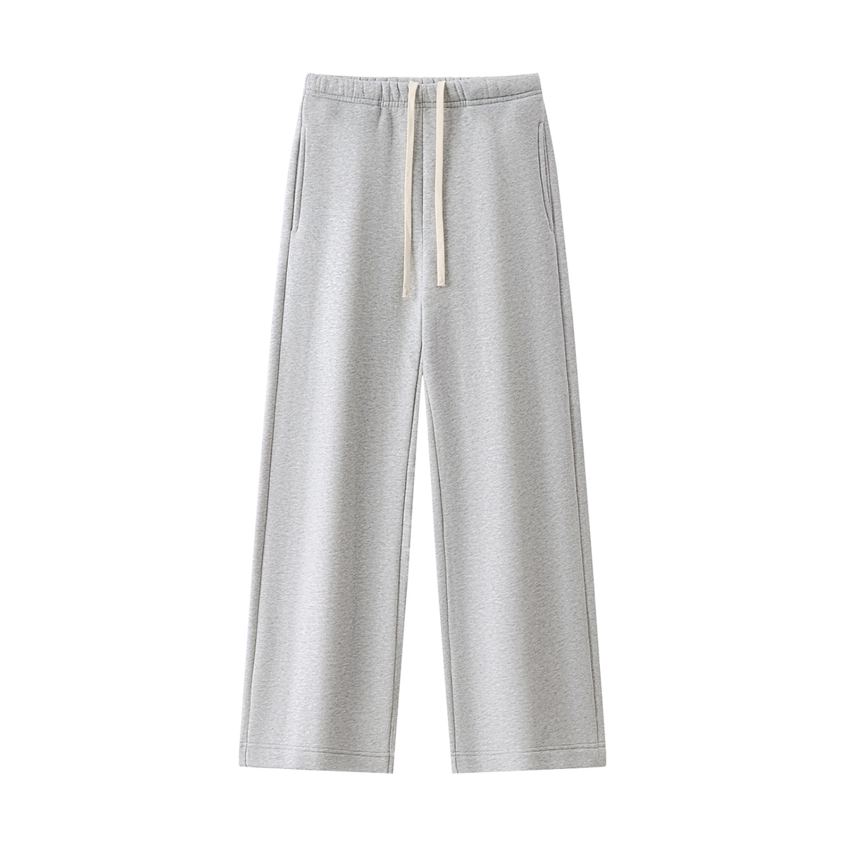 Women's Straight Leg Fleece Sweatpants in flower gray