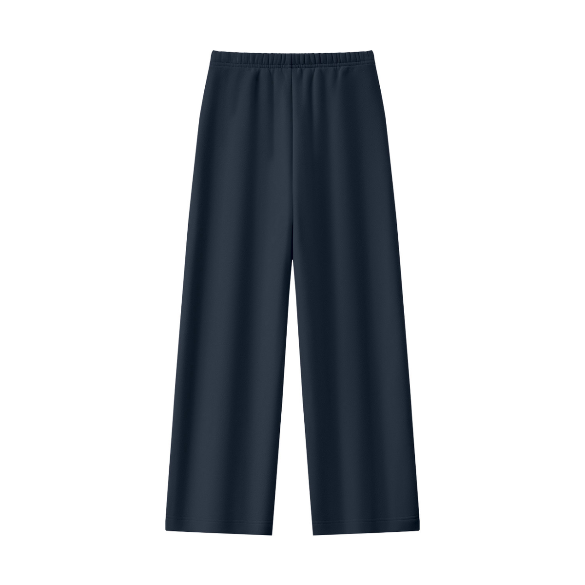Women's Straight Leg Fleece Sweatpants in navy blue, alternate angle