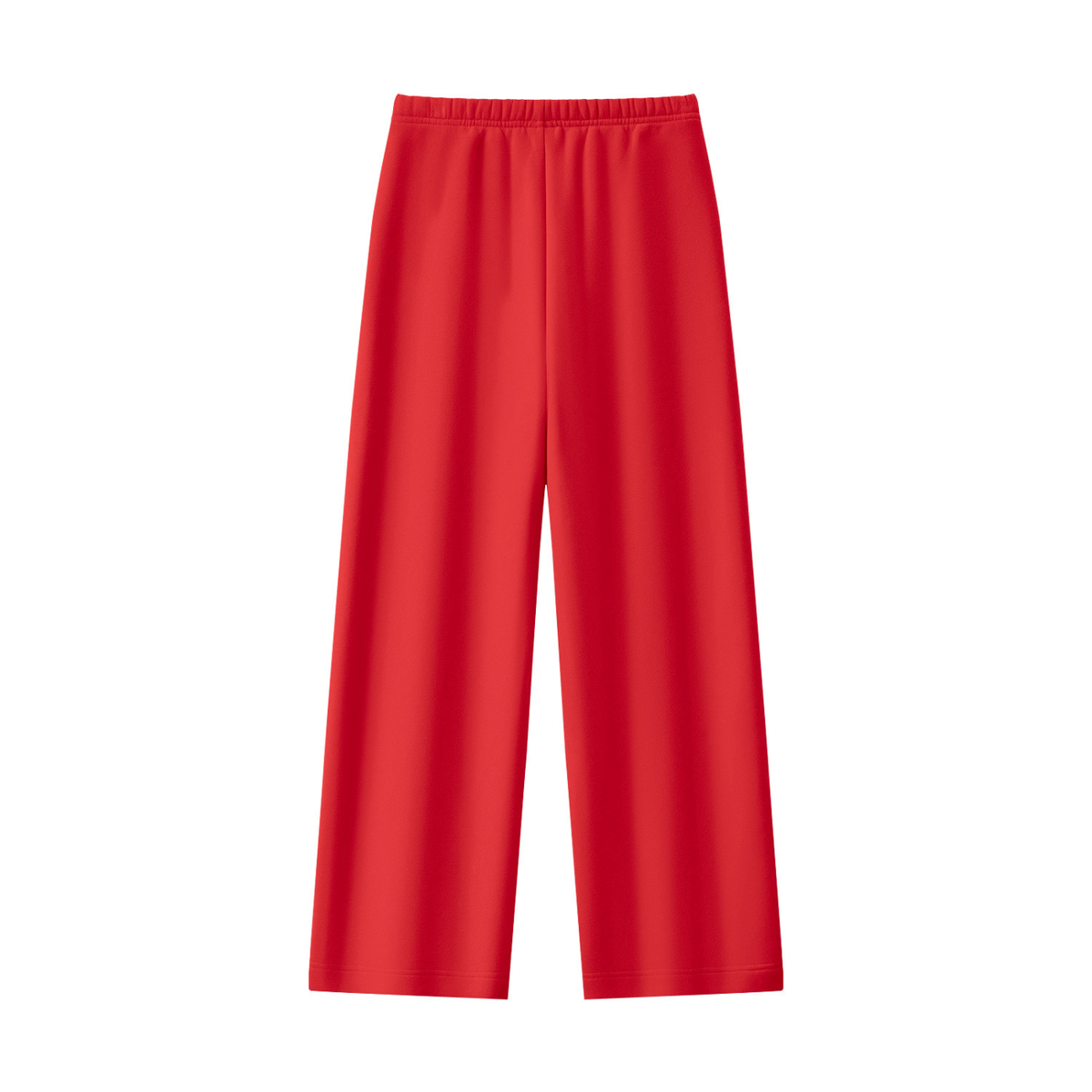 Women's Straight Leg Fleece Sweatpants in red, alternate angle