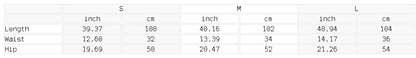 Size chart for the Women's Straight Leg Fleece Sweatpants