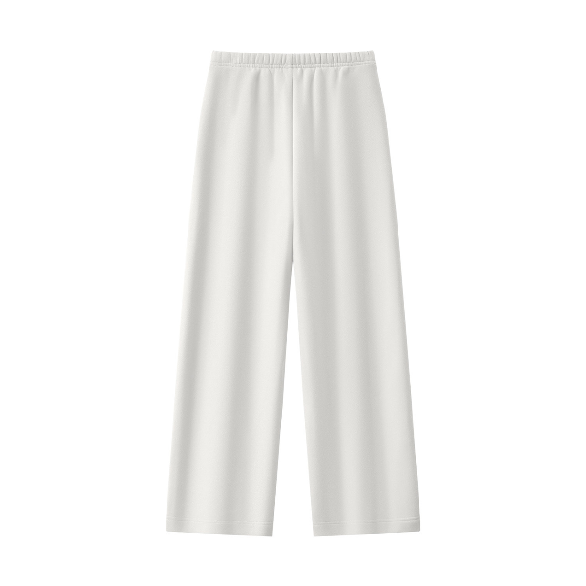 Women's Straight Leg Fleece Sweatpants in white, alternate angle