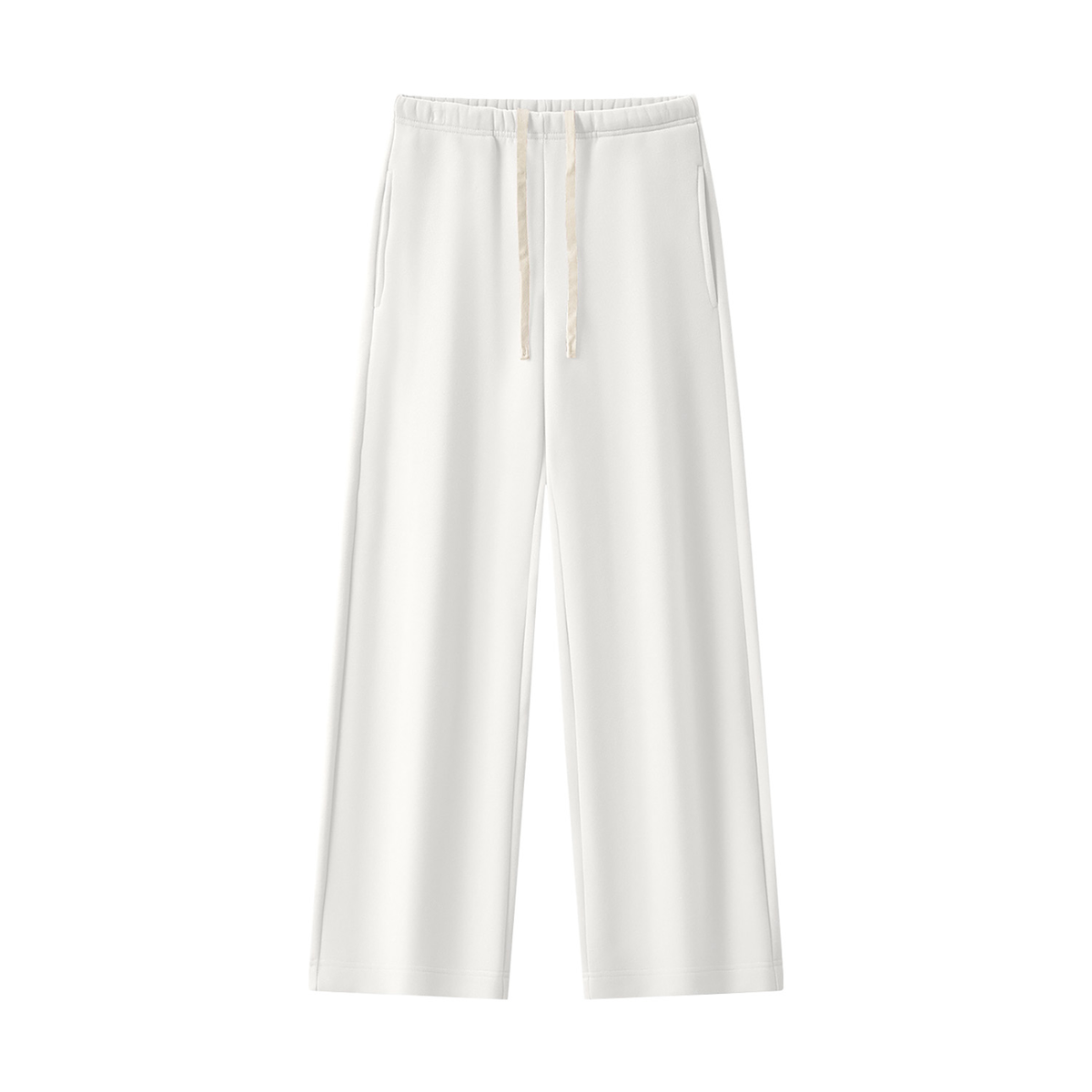 Women's Straight Leg Fleece Sweatpants in white