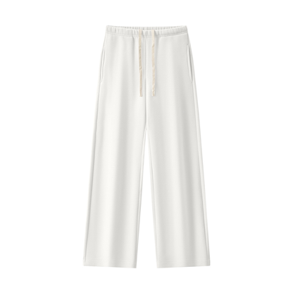 Women's Straight Leg Fleece Sweatpants in white