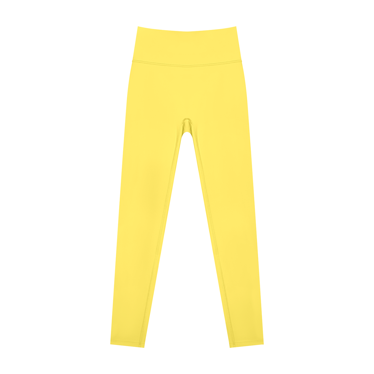 Women's Supportive High Rise Ankle Yoga Leggings in lemon yellow