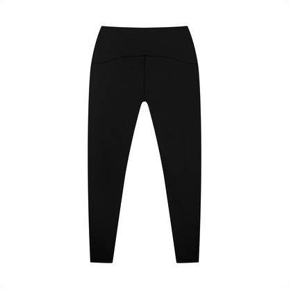 Women's Tapered Ankle Yoga Leggings in black, alternate angle