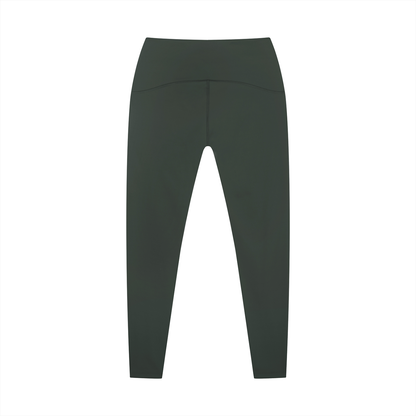 Women's Tapered Ankle Yoga Leggings in dark gray, alternate angle