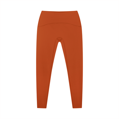 Women's Tapered Ankle Yoga Leggings in orange
