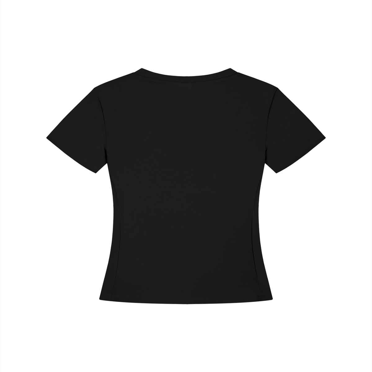 Women's Tencel Baby T-Shirt in black, alternate angle