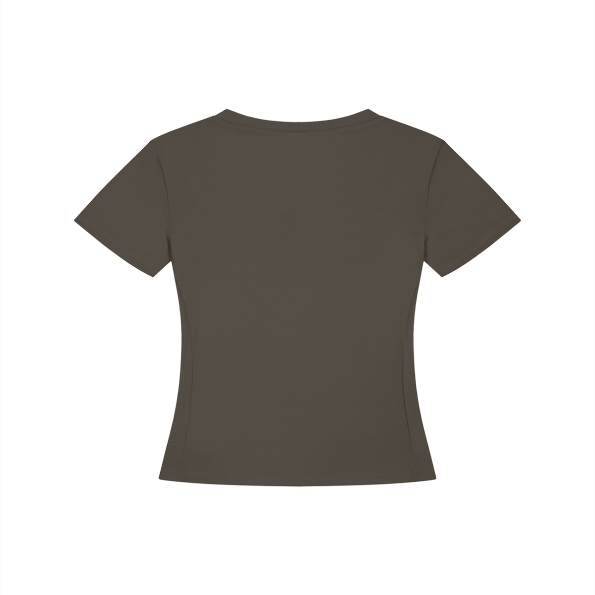 Women's Tencel Baby T-Shirt in gray coffee, alternate angle