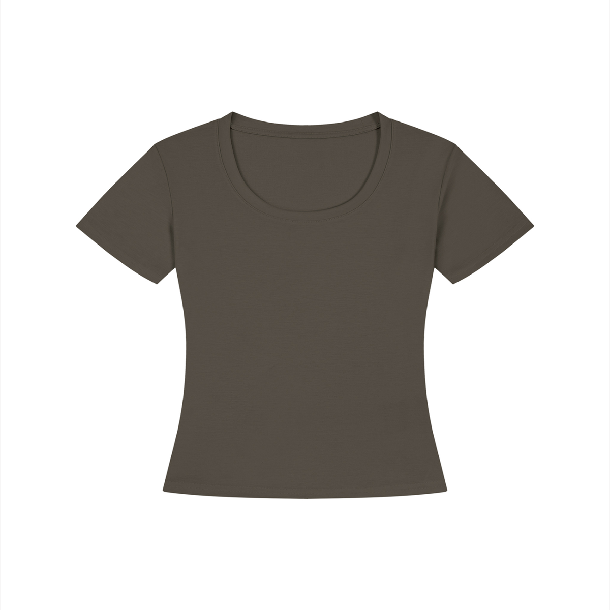 Women's Tencel Baby T-Shirt in gray coffee