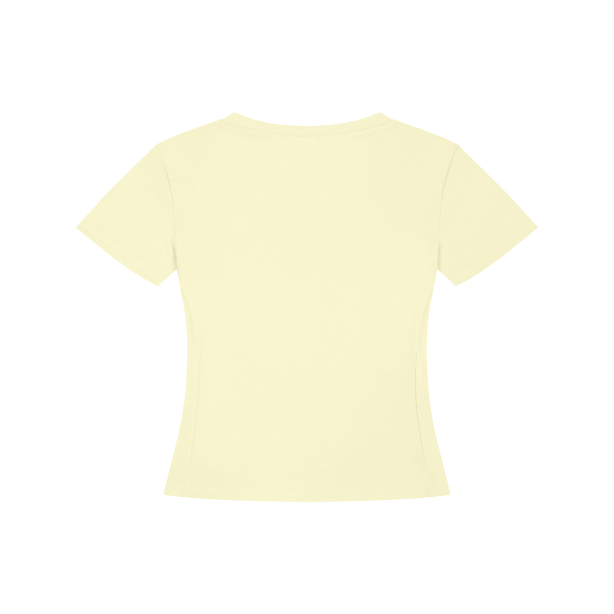Women's Tencel Baby T-Shirt in light yellow, alternate angle