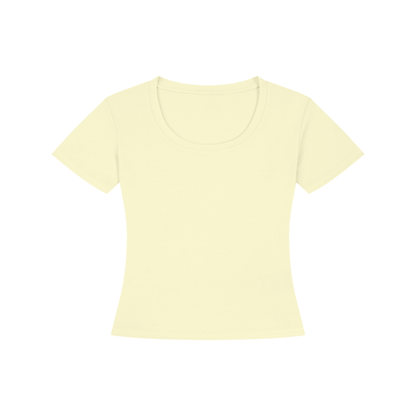 Women's Tencel Baby T-Shirt in light yellow