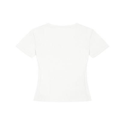 Women's Tencel Baby T-Shirt in white, alternate angle