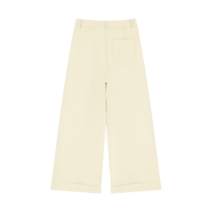 Women's Tencel Wide Leg Pants in apricot, alternate angle
