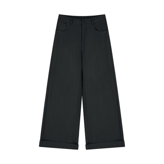 Women's Tencel Wide Leg Pants in black