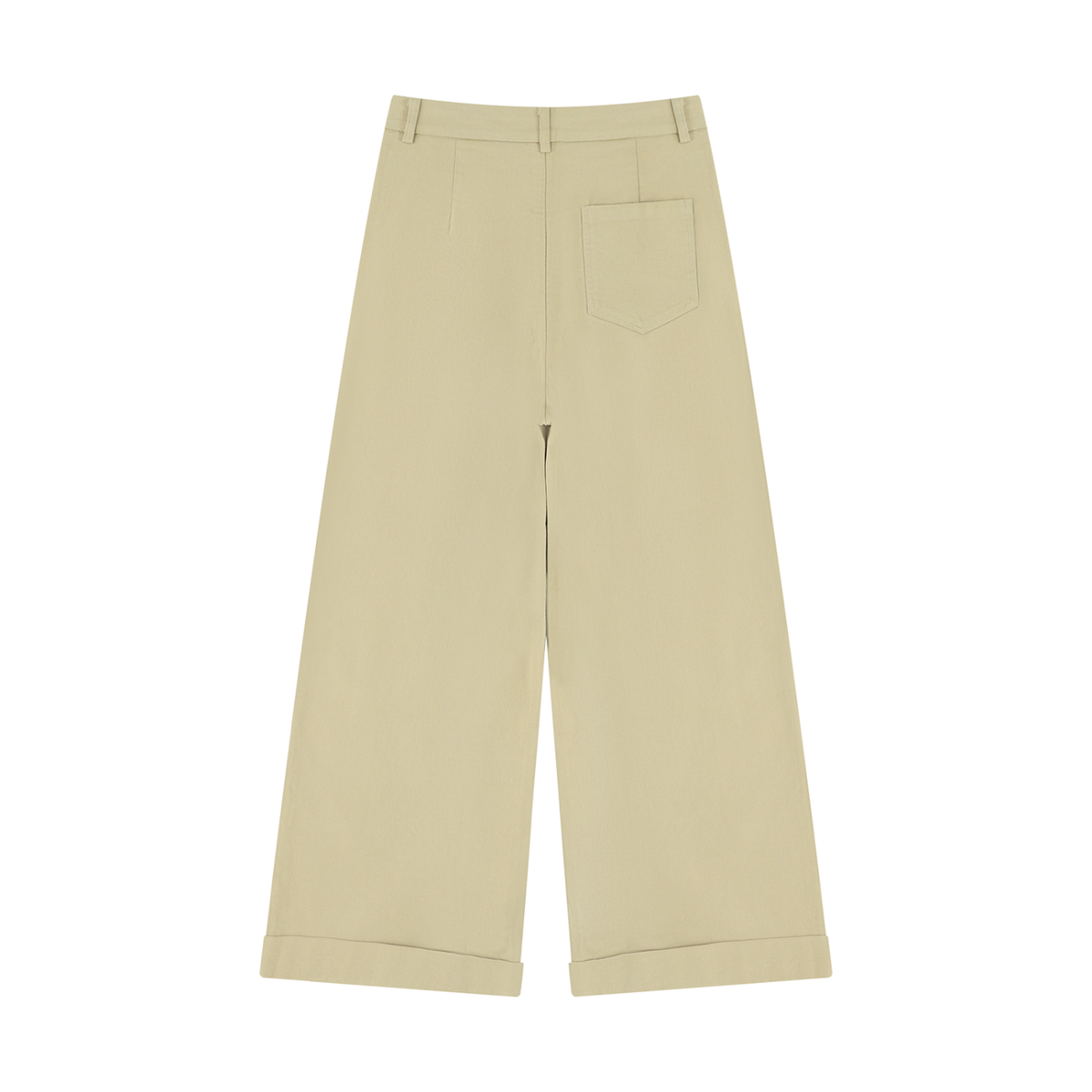 Women's Tencel Wide Leg Pants in khaki, alternate angle