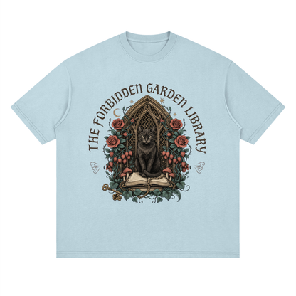 Women’s The Forbidden Garden Library Loose Drop-Shoulder T-Shirt, view 13