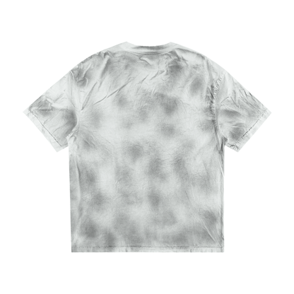 Women’s dirty-washed loose tee with a black cat on ivy-covered books, The Plot Thickens, The Ivy Climbs front print