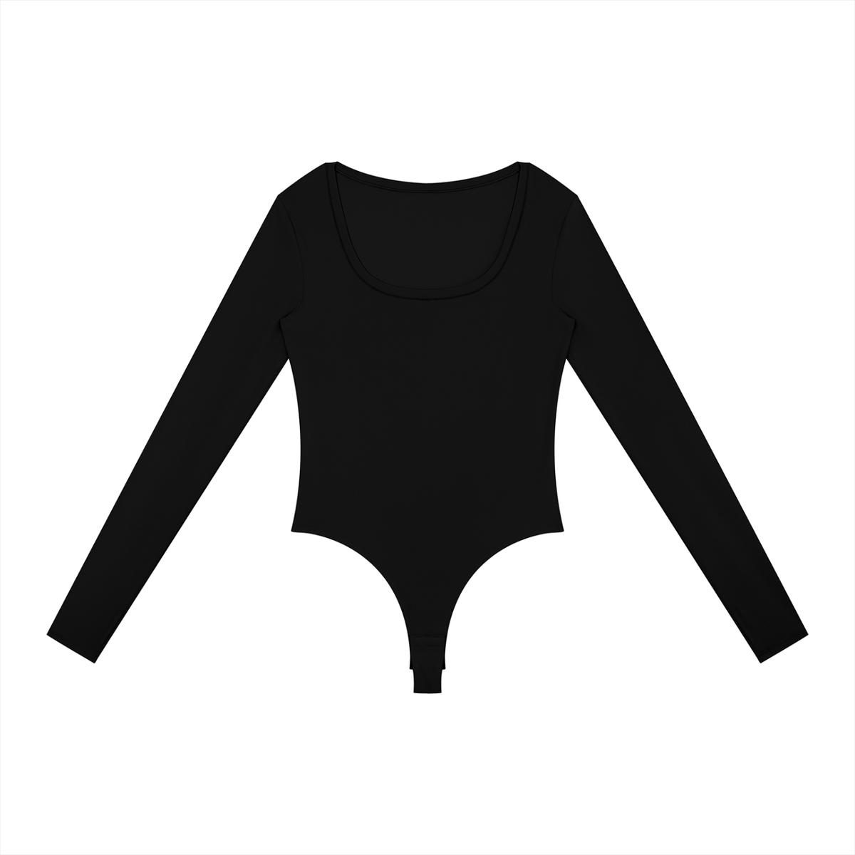 Women's Tight Long Sleeve Yoga Bodysuit in black