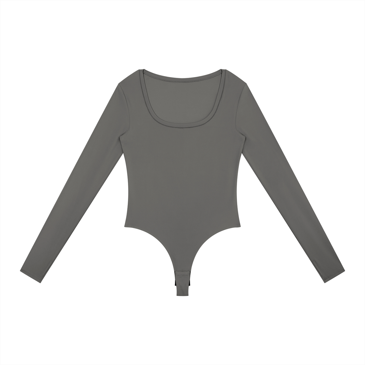 Women's Tight Long Sleeve Yoga Bodysuit in gray