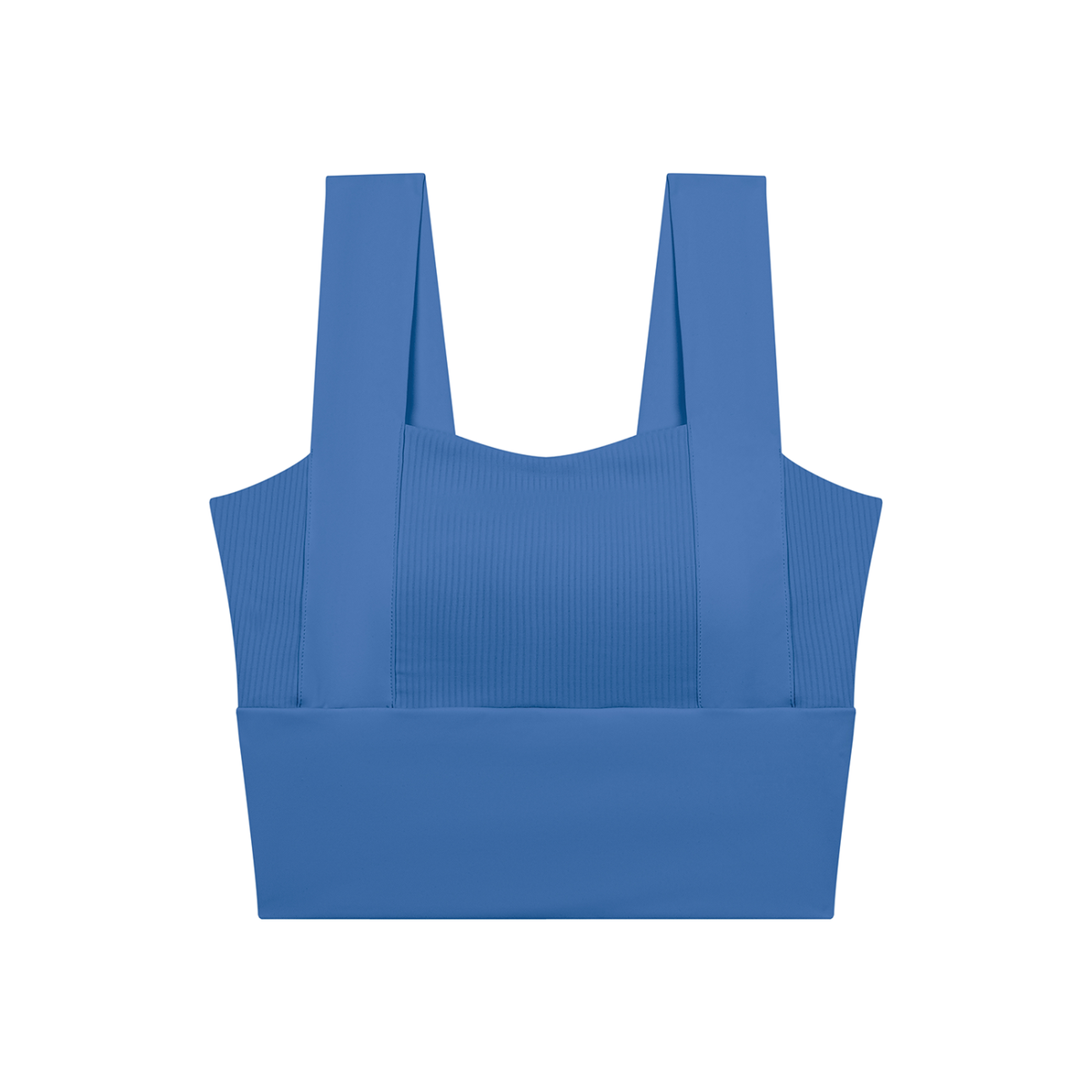 Women's Tonal Paneled Yoga Crop Tank Top in colorful blue