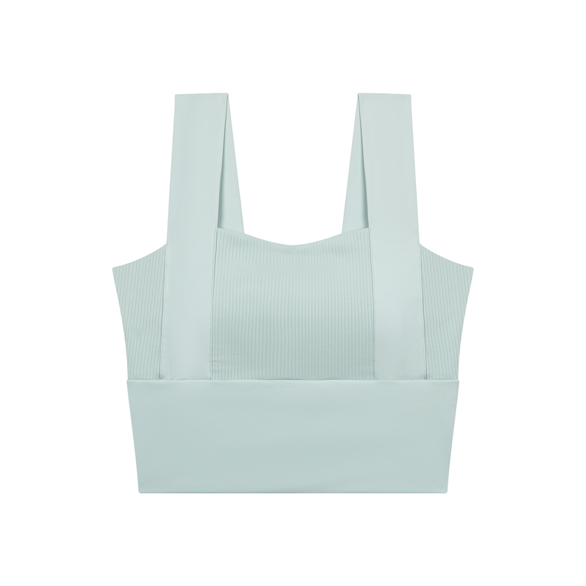 Women's Tonal Paneled Yoga Crop Tank Top in mint green