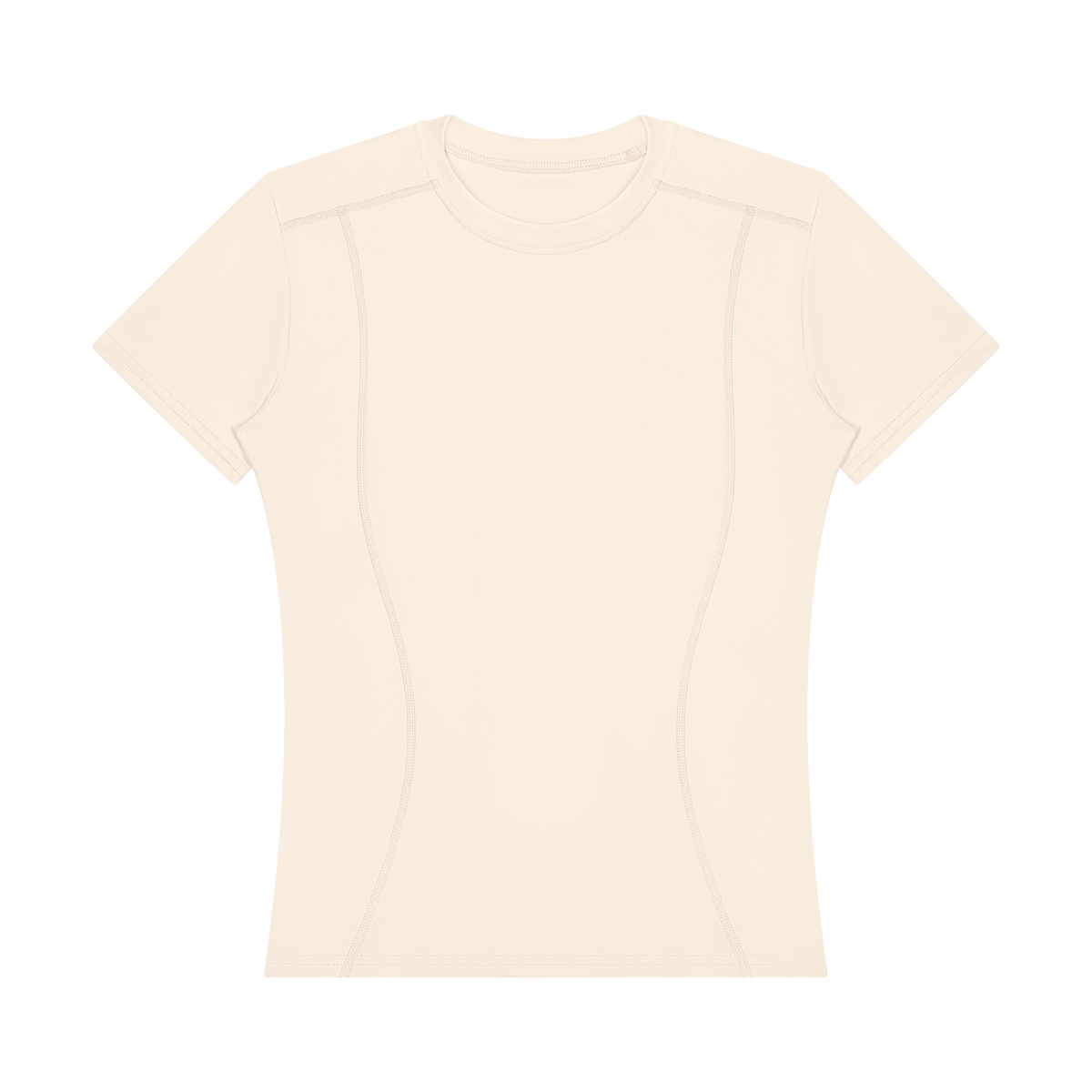 Women's Topstitch Training T-Shirt in apricot