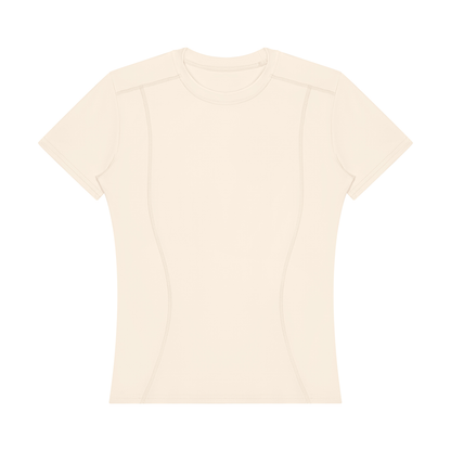 Women's Topstitch Training T-Shirt in apricot