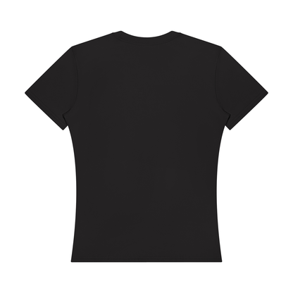 Women's Topstitch Training T-Shirt in black, alternate angle