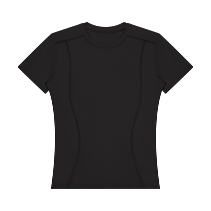 Women's Topstitch Training T-Shirt in black