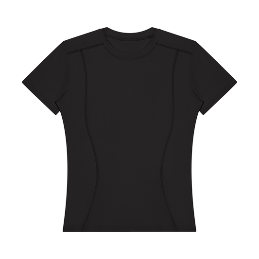Women's Topstitch Training T-Shirt in black