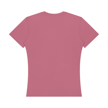 Women's Topstitch Training T-Shirt in carmine, alternate angle