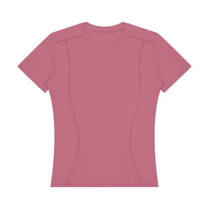 Women's Topstitch Training T-Shirt in carmine