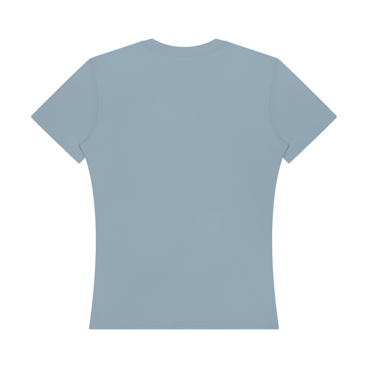 Women's Topstitch Training T-Shirt in gray blue, alternate angle
