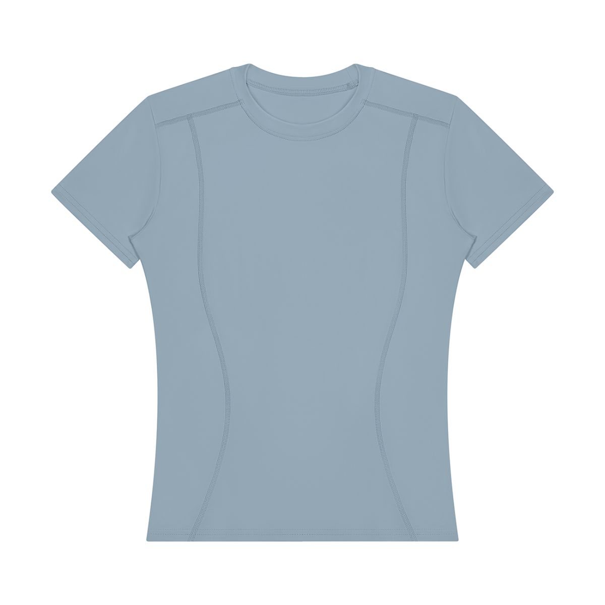 Women's Topstitch Training T-Shirt in gray blue