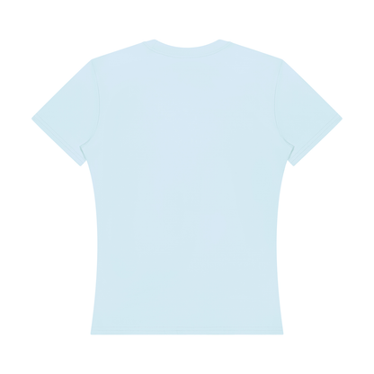 Women's Topstitch Training T-Shirt in light blue, alternate angle