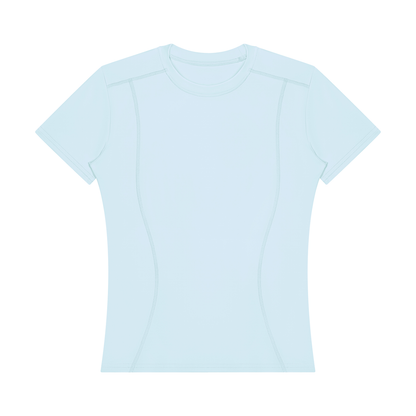 Women's Topstitch Training T-Shirt in light blue